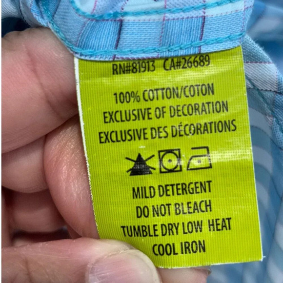 Robert Graham Mens Box Pattern Long Sleeve Polo Blue White Size 2XL - Picture 6 of 10